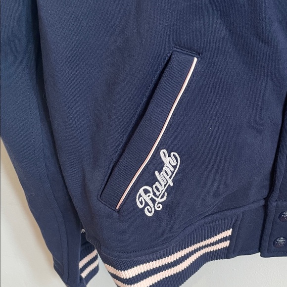 NEW Ralph Lauren Pink Pony Fleece Baseball Jacket - Picture 9 of 13